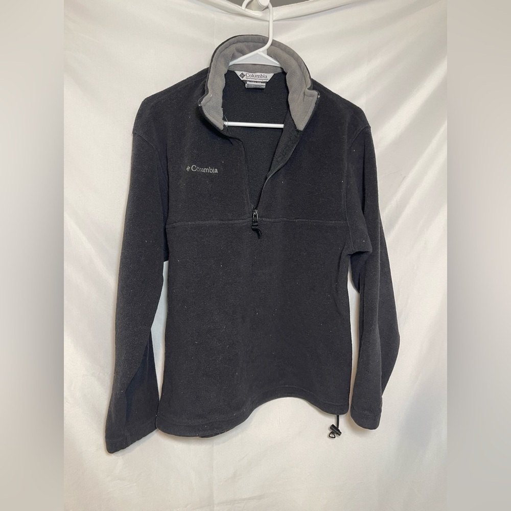 Minimalist Classic Columbia Charcoal Fleece Jacket